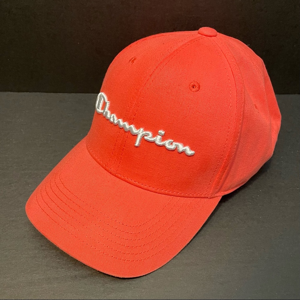 Orange champion hat lightly worn (one-size-fits-all)